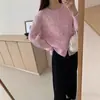Suéter de Tricô Doce Redutor de Idade Outono e Inverno Coreano Novo Feminino Pulôver Estilo Florido Preguiçoso Solto Macio Cera Cardigan Top