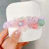 Cuerda de Cuentas Estilo Coreano para Niñas Lazo para el Cabello de Niña Anillo para el Cabello de Gusano Pequeño de Fruta de Dibujos Animados Accesorios para el Cabello de Flor para Moño de Bola de Niña