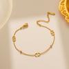 Collar de Acero de Titanio 2023 para Mujer Letra Dd Cadena de Perlas Ladrillo Nariz de Cerdo Cadena para Clavícula Cadena Casual de Aroma Pequeño