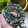 Pulsera de Cuenta de Barril Estilo Antiguo Raíz de Bodhi, Cadena Larga de Cuentas Budistas Flor Flotante Verde, Cuentas de Oración, Proveedor en Vivo al por Mayor