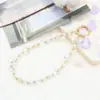 Nova Corrente de Celular Colorida com Contas de Borboleta, Cordão Girly com Coração, Pulseira Anti-Perda para Pulso, Pingente de Bolsa, Chaveiro