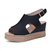 Sandalias de Verano Europeas y Americanas de Exportación con Suela Gruesa de Talla Grande Caladas para Mujer Sandalias de Playa con Cuña Retro de Velcro Transfronterizas Ebay