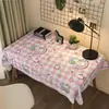 Nuevo mantel de dibujos animados lavable de PEVA, impermeable y a prueba de aceite, adecuado para dormitorios de estudiantes, mesas de comedor rectangulares, mesas de café y tapetes de picnic
