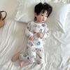 Conjunto de ropa interior infantil, pijamas de bebé de verano, primavera y otoño, ropa de bebé con aire acondicionado, ropa fina dividida con aire acondicionado, manga larga
