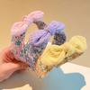 Diadema Ancha Dulce para Niña con Lazo de Fresa Estilo Coreano, Pinza para el Cabello, Diadema Dulce de Ala Ancha para Niña, Adorno para el Cabello con Orejas de Conejo que Presiona