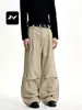 Pantalones de Trabajo Rectos Vintage con Cordón para Hombre y Mujer, Plisados, Modernos, de Alta Gama, Pierna Ancha, Adelgazantes, Casuales