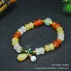 Pulsera de Bambú Multigemas de Seda Dorada Natural de Xinjiang, Unisex, Alta Calidad, Moderna, Elegante, Venta Directa del Fabricante