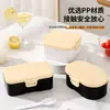 Lonchera rectangular portátil estilo japonés de PP de grado alimenticio, adecuada para estudiantes y trabajadores de oficina, y apta para microondas.
