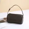 Bolso pequeño nuevo popular de cuero genuino, bolso redondo natural de piel de vaca de capa superior, bolso de mano casual para mujer, bolso cruzado tipo almohada