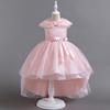 Comercio Exterior Transfronterizo Nuevo Estilo Falda Tutú de Encaje con Cola para Niñas Medianas y Grandes Vestido de Niña de las Flores Estilo Occidental Ropa para Actuación Escénica de Piano