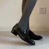 Mocasines de Piel de Vaca Suave Estilo Británico Vintage para Mujer, Zapatos Versátiles de Moda, Simples, de Piel Genuina, sin Cordones, de Tacón Bajo