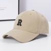 Gorra de béisbol rígida de alta calidad para mujer, de primavera y verano, estilo coreano, combinable con la cara y con la letra R del sol pequeño para hombre.