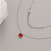 Joyería Jiexing Collar Red Love para niñas clavícula simple temperamento en forma de corazón simple cadena para suéter de invierno regalo