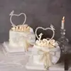 Decoración de Pastel de Cumpleaños con Moño de Malla, Tarjeta Insertable de Decoración para Hornear con Moño Blanco