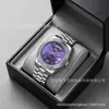 Nuevo Reloj para Hombre con Correa de Acero Inoxidable, Estilo de Negocios, Sencillo y Lujoso, Reloj de Cuarzo Resistente al Agua, Reloj de Pulsera con Manecillas de Esfera Grande para Comercio Exterior