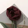 Menina Coreana Estilo Preppy Tecido Listrado Rosa DIY Headband Retro Headband Corsage Roupas Acessórios de Flor