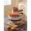 Chaleira para fogão doméstico ao ar livre fogão a carvão panela quente fogão a carvão de barro churrasqueira cerâmica panela para assar leite panela para ferver chá panela de cerâmica
