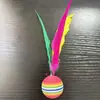Volante Arcoíris Grande con Tres Plumas, Bola de Volante de Alta Elasticidad, Bola de Cabeza Grande, Bola de Esponja, Entretenimiento para Personas Mayores y Niños