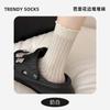 Calcetines de Malla Finos Lindos de Verano Estilo Ins Calcetines Dulces para Mujer Antibacterianos y Desodorantes Estilo Ballet Calcetines de Media Pantorrilla Calcetines Arrugados