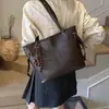 Bolso de Mano Retro de Cuero Suave para Viajes Diarios Gran Capacidad Bolso de Mano para Mujer 2026 Nuevo Versátil Casual Bolso de Hombro o Axila