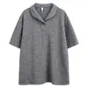 Camisa Polo de Punto de Manga Corta con Cuello de Una Pieza Estilo Old Money Lujo Ligero Italiano para Hombre, Camiseta Casual de Verano Estilo Perezoso de Media Manga