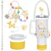Accesorios Decorativos Stanley Correa de Mano de Cuerda Trenzada Estuche para Labial Llavero Duende Briqueta Funda de Silicona Antideslizante para Taza