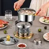 Mini Olla Caliente Individual de Acero Inoxidable 304 de Gama Alta Comercial con Estufa Ecológica de Alcohol y Aceite para Uso Doméstico, Una Olla por Persona para Autoservicio