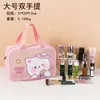 Bolsa de Maquillaje Impermeable de Dibujos Animados, Bolsa de Maquillaje de Gran Capacidad, Organizador de Maquillaje Portátil para Viajes, Neceser Portátil de PVC