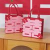 Lembrancinhas de Casamento, Bolsa de Feltro para Banquete de 100 Dias com a Palavra "Feliz", Borboleta, Bolsa de Mão para Presente de Casamento da Madrinha, Bolsa Feita à Mão para Madrinha