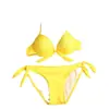 Novo biquíni sexy europeu e americano de duas peças feminino cintura alta modelador seios pequenos push up conservador maiô para fontes termais