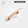 Manija de puerta de gabinete, cajón de gabinete, manija de madera maciza de armario, manija de puerta de madera de estilo chino nuevo en forma de puente de lujo ligero de alta gama