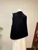 [Li] Novo colete jacquard bordado com lantejoulas estilo chinês com gola mandarim, nova coleção outono 2026 para mulheres