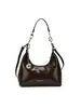 Bolso brillante tipo coreano para axila para mujer, nuevo modelo 2026, alto valor estético, simple y versátil, bolso de hombro y cruzado, bolso pequeño cuadrado de alta gama