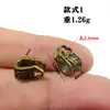 Hebilla de Bronce Antigua Estilo Étnico Patrón Tallado Accesorios Pulsera DIY Colgante de Pulsera Anillo para Pulsera Colgante