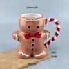 Taza de Cerámica de Jengibre Navideño Estrictamente Seleccionada Taza de Cerámica de Árbol de Navidad Taza de Cerámica para Galletas Taza de Cerámica para Agua