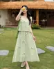 Vestido sem mangas 2026 para Mulheres, Vestido Longo Estilo Férias, Vestido Colete, Vestido Retro Artístico, Vestido de Viagem para Yunnan