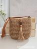 Bolsa Feminina Moda Retrô Personalizada pelo Fabricante Bolsa de Ombro Bolsa Transversal Bolsa de Palha Estilo Ins Bolsa para Férias na Praia para Mulheres