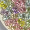 Material de accesorios para pulseras y collares de joyería para el cabello hecha a mano con cuentas de agujero horizontal de oso tridimensional transparente de color acrílico