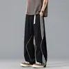 VIVA CAMELLO Pantalones de Verano Finos Transpirables de Malla de Seda Helada para Hombre, Holgados de Pierna Recta Casuales Deportivos