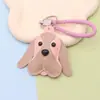 Llavero de Perro de Cuero Lindo Dibujo Animado Bulldog Francés Colgante para Bolso Accesorio Pequeño Regalo Adorno Colgante Creativo