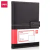 Envío gratis Deli 3343 paquete individual cuaderno encuadernado en piel - 25K - 210mm*143mm/120 hojas bloc de notas