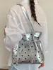 Shuai Mi Home Estilo Coreano Ins Lunares para Mujer 2026 Nuevo Nicho Cordón Moda para Viajar Bolso Tote de Hombro Único Bolso de Mano