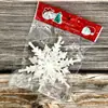 Arranjo de Decoração de Natal Flocos de Neve Pingentes de Árvore de Natal 12cm Flocos de Neve Suprimentos de Natal Flocos de Neve Estéreo em Estoque