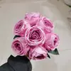 Simulação de flor de seda rosa de concubina imperial única pastoral 7 decoração de casamento segurando flor Mesa de Casa Arte Floral