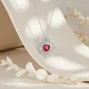 Knn-1096 Moda Lujo Ligero Gama Alta Collar con Forma de Corazón Rosa para Mujer, Accesorios de Joyería Transfronterizos al por Mayor