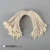 Etiquetas para Ropa y Calzado, Cordones para Colgar de Algodón Puro con Punta de Bala, Cordones para Etiquetas de Ropa Listos, Cordones de Cera, Cordones de Algodón, Etiquetas Colgantes Personalizadas