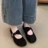 Encuentro Primero Zapatos Planos Mary Jane de Punta Baja Estilo Francés de Temporada, nueva colección otoño 2025, planos exquisitamente elegantes y que estilizan