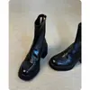 Botines retro Chelsea de tacón grueso para mujer 2026, nuevo diseño elegante, botas de moda cómodas y adelgazantes