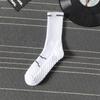Meias masculinas de cano médio para primavera e verão, meias de algodão com sola atoalhada espessa, meias esportivas masculinas para corrida, badminton, basquete, atacado