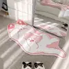 Alfombra de Piso de Imitación Cachemir Linda de Dibujos Animados Temu de Venta Caliente Transfronteriza, Alfombra Suave para Mesita de Noche, Decoración de Sala de Estar, Alfombra de Forma Irregular Fácil de Cuidar